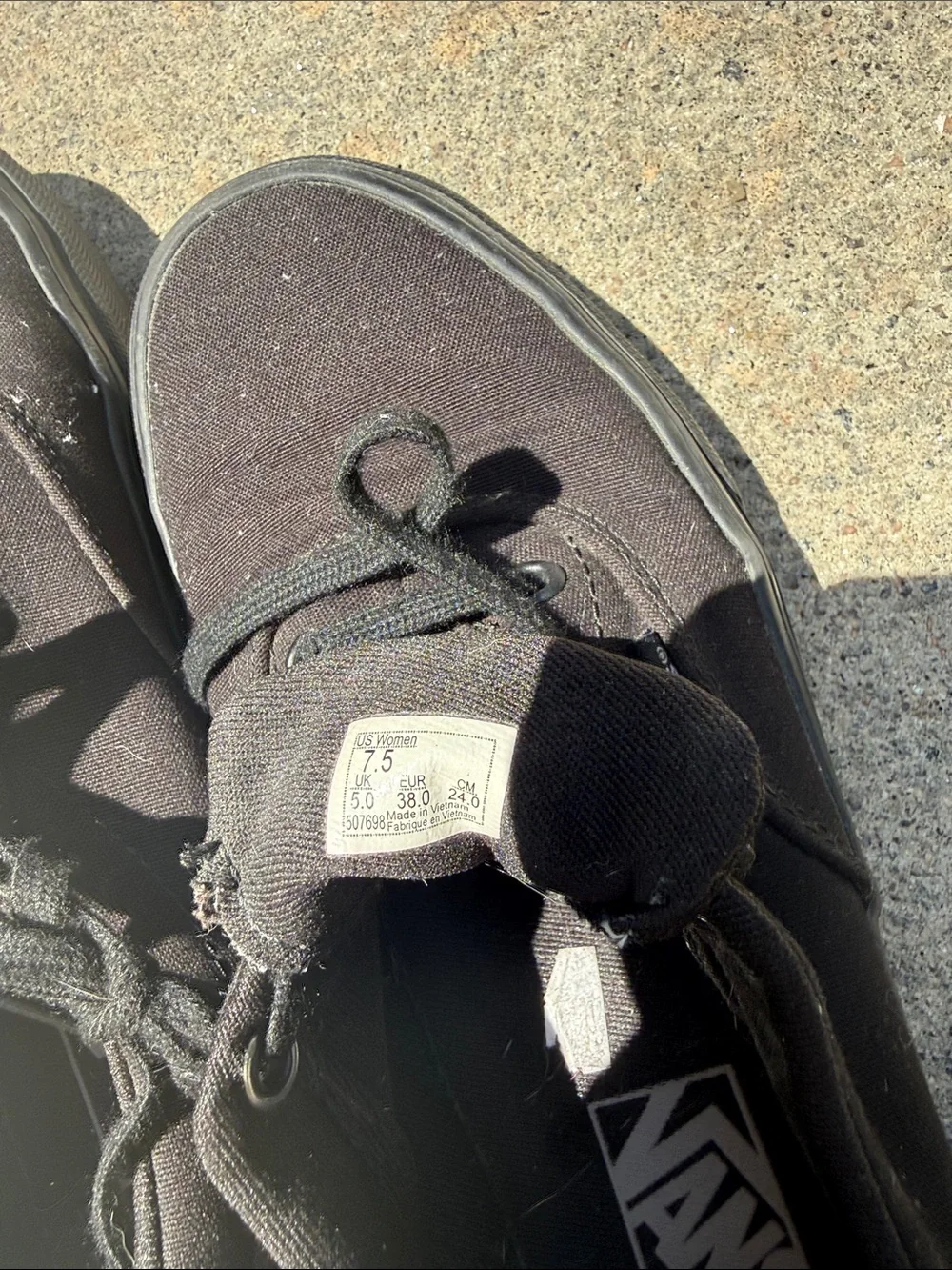 Vans Black Low-Top Canvas Sneakers